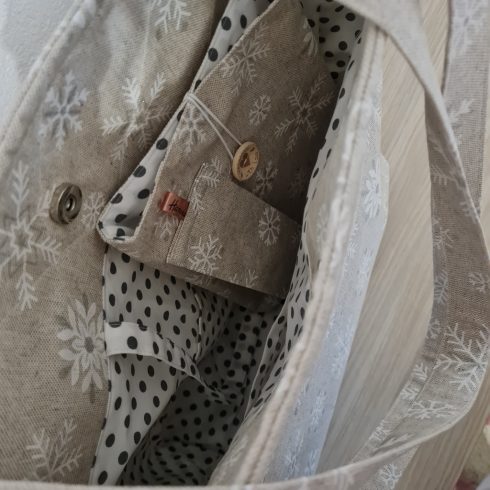 Hópehely táska szett ajándék könyvjelzővel