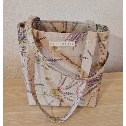 Levendula mintás vízhatlan táska