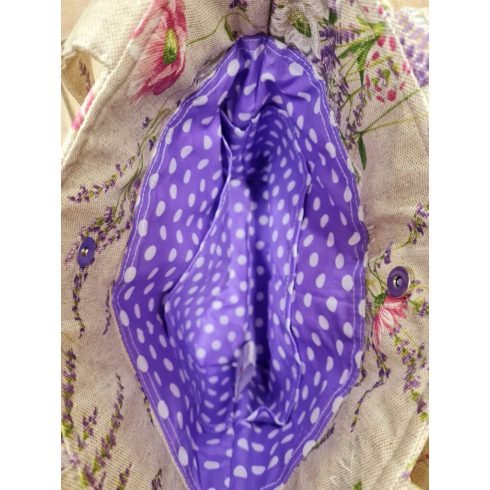 Levendula mintás vízhatlan táska